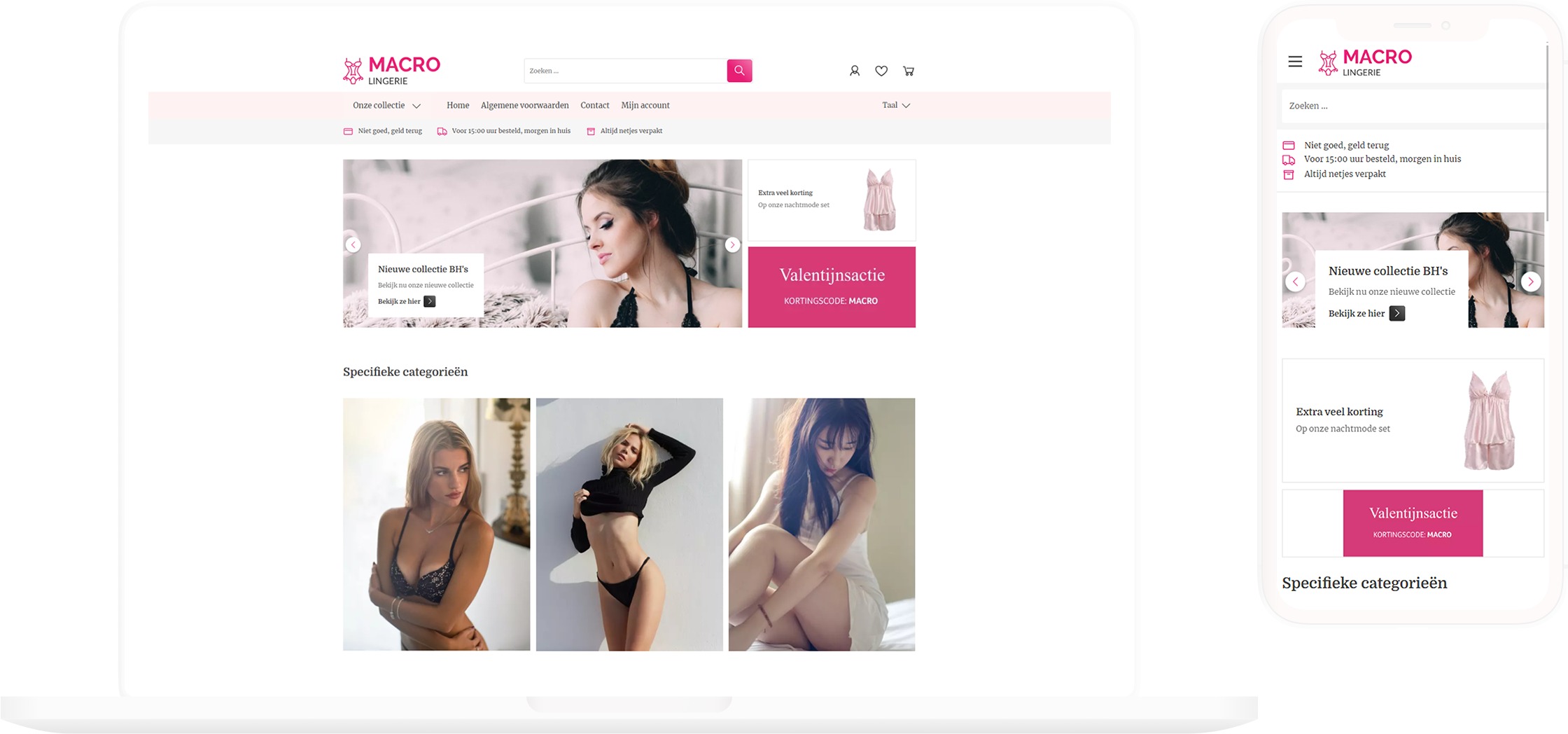 Macro lingerie webshopthema